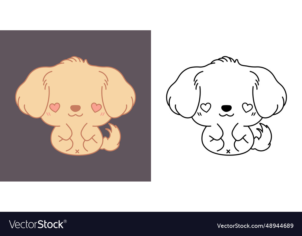 Cute isolatedgolden retriever dog clipart