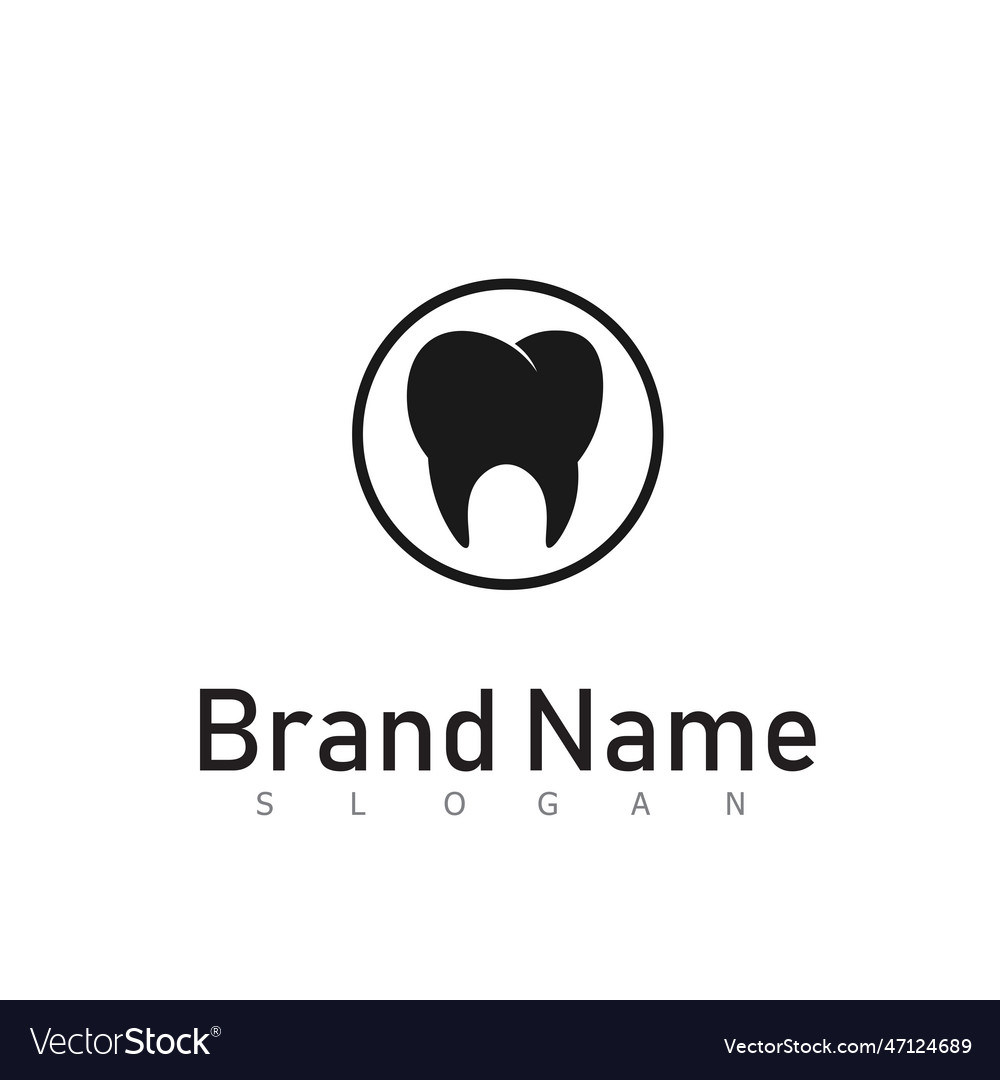 Dental logo designcreative dentist logo Royalty Free Vector