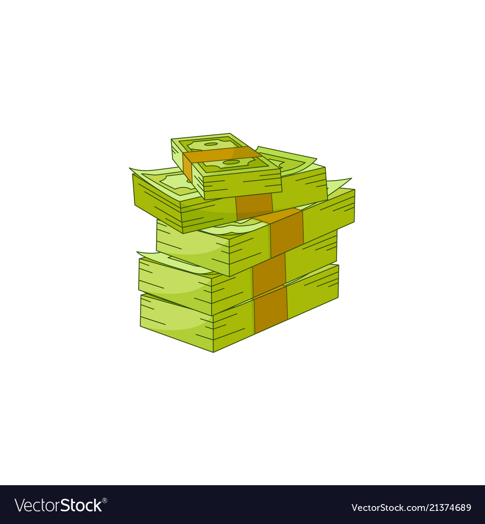 Flat cash money pile stack