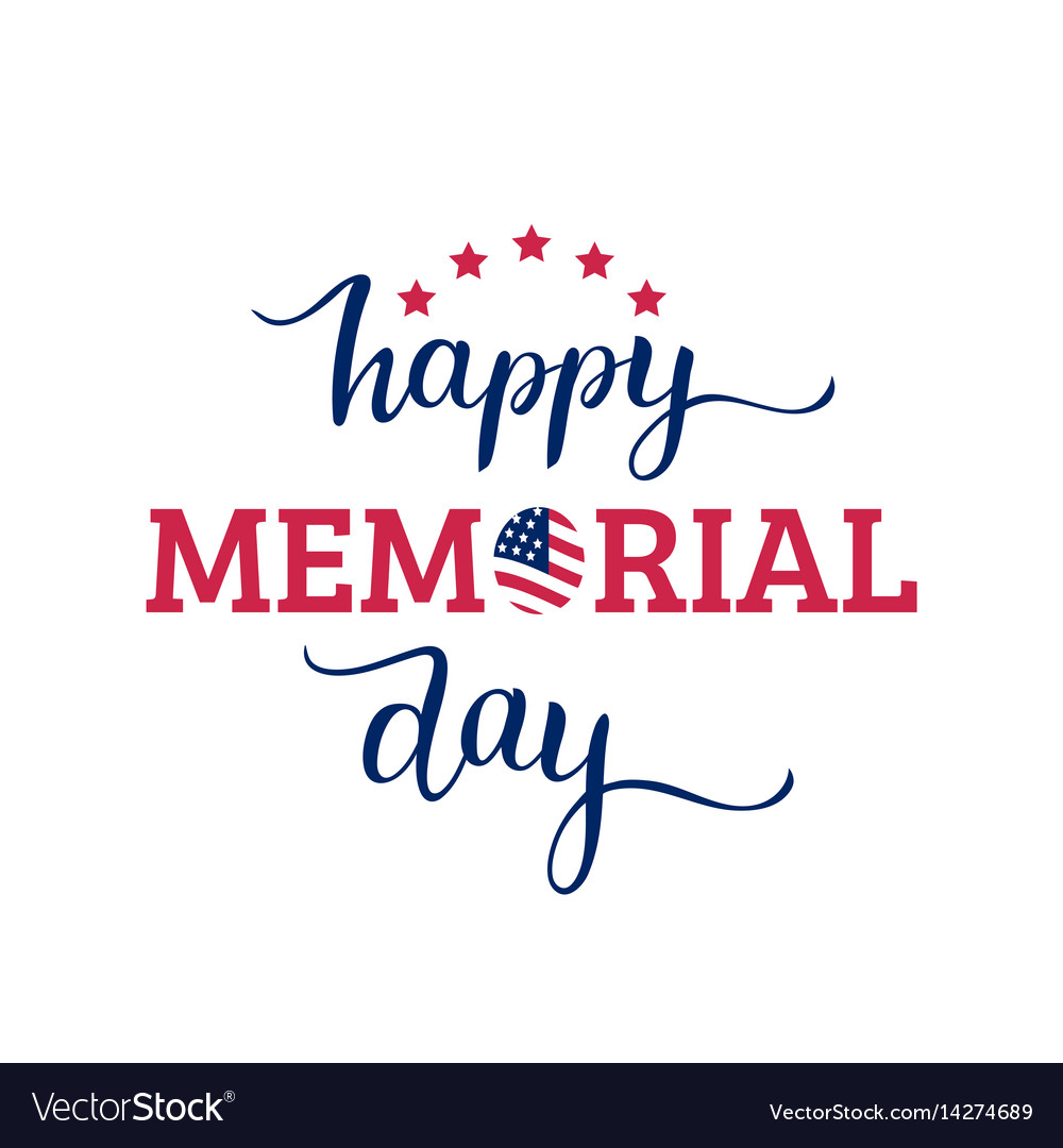 Happy memorial day card national american Vector Image