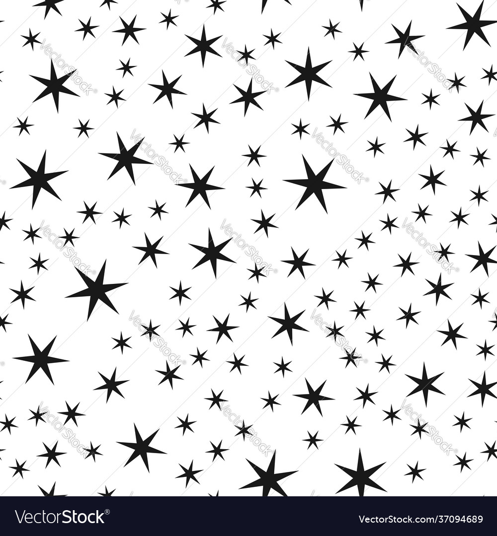Random star shape pattern background seamlessly vector image Random star shape pattern background seamlessly