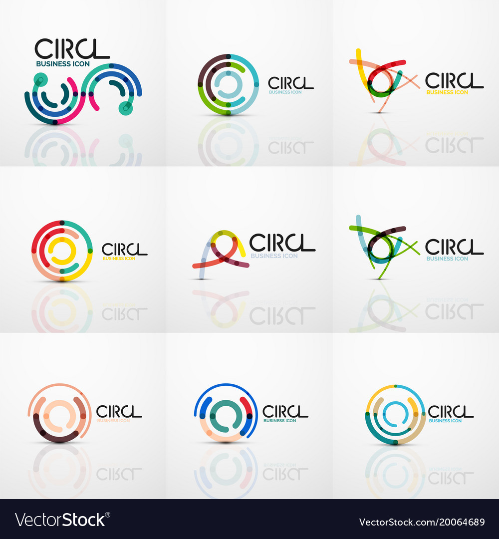 set of line circles