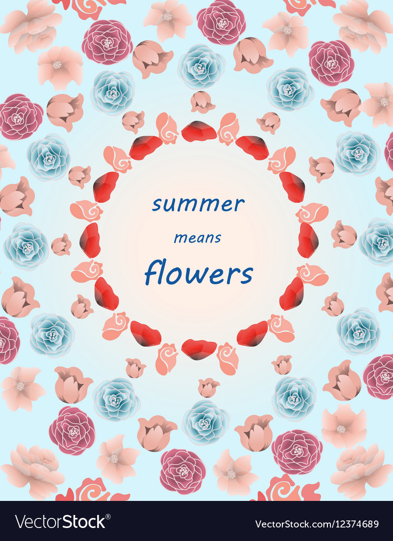 Summer colorful multiple flowers pattern