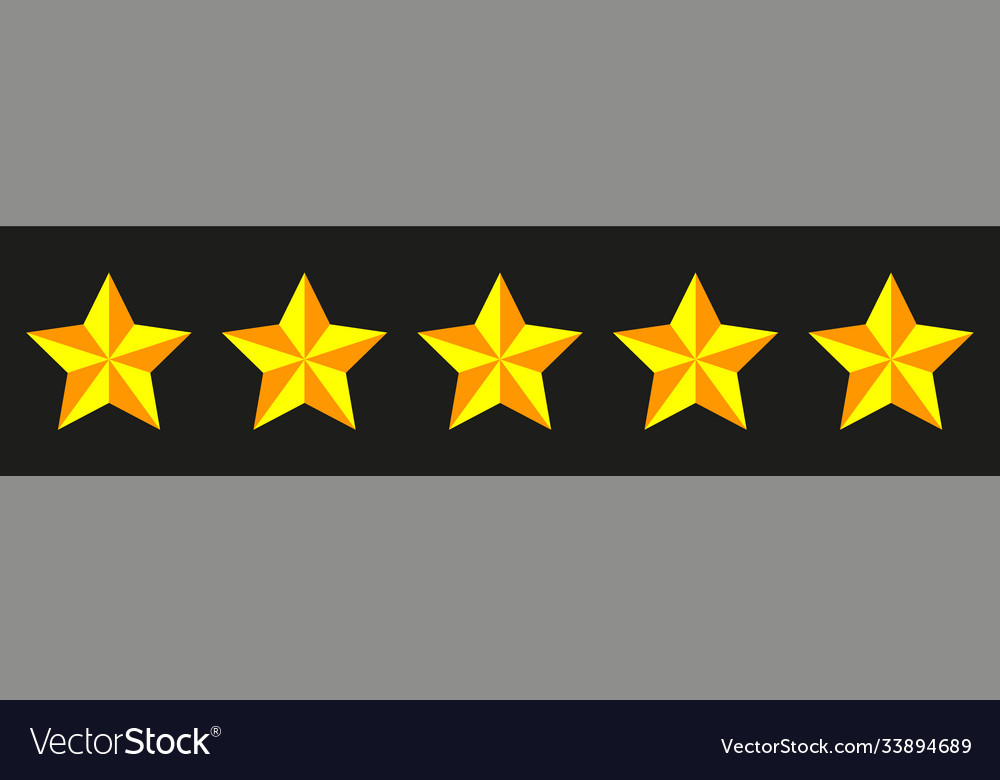 Yellow five stars with black background