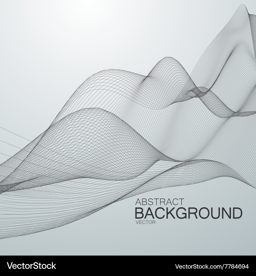 3d abstract digital wave Royalty Free Vector Image