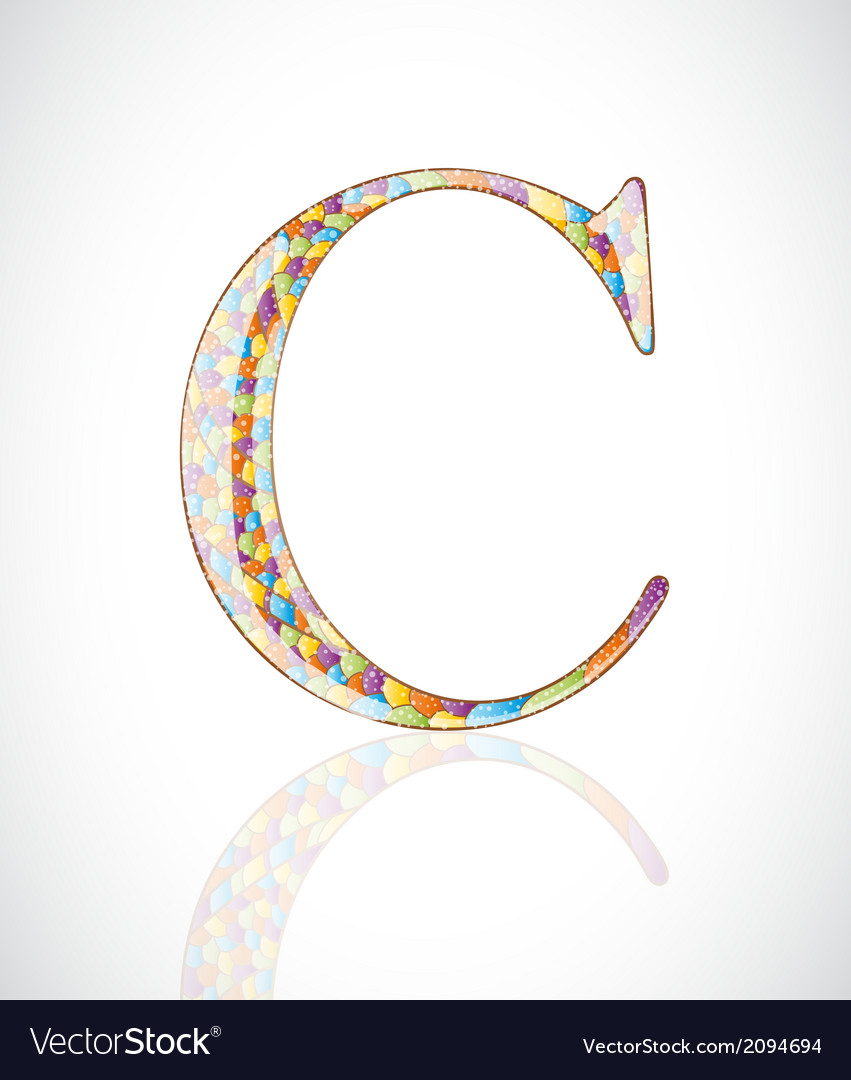 Abstract letter c