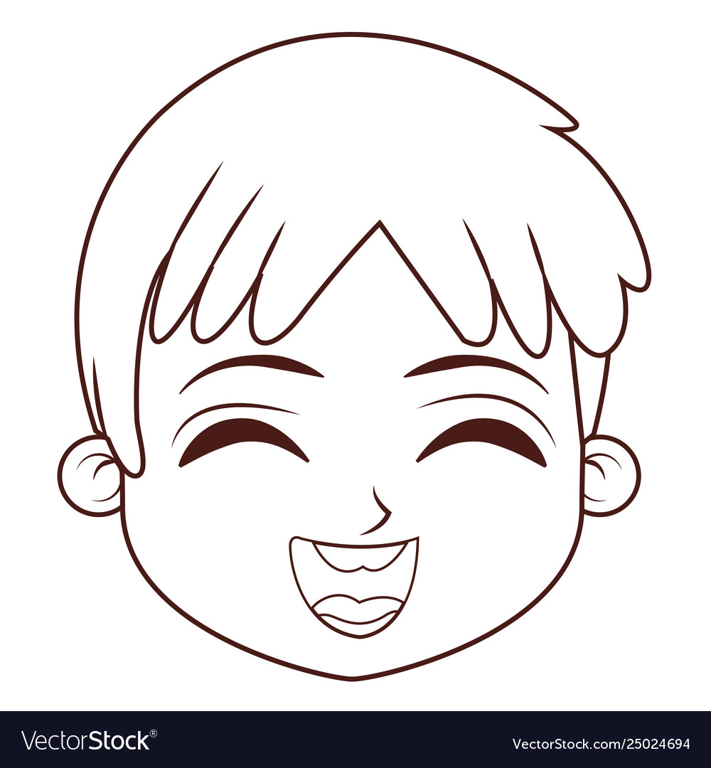 Boy face cartoon Royalty Free Vector Image - VectorStock