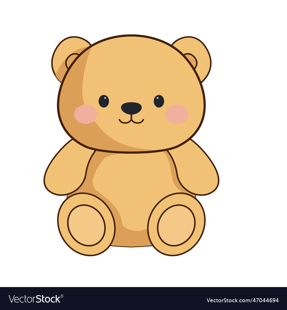 Classic teddy bear icon brown Royalty Free Vector Image