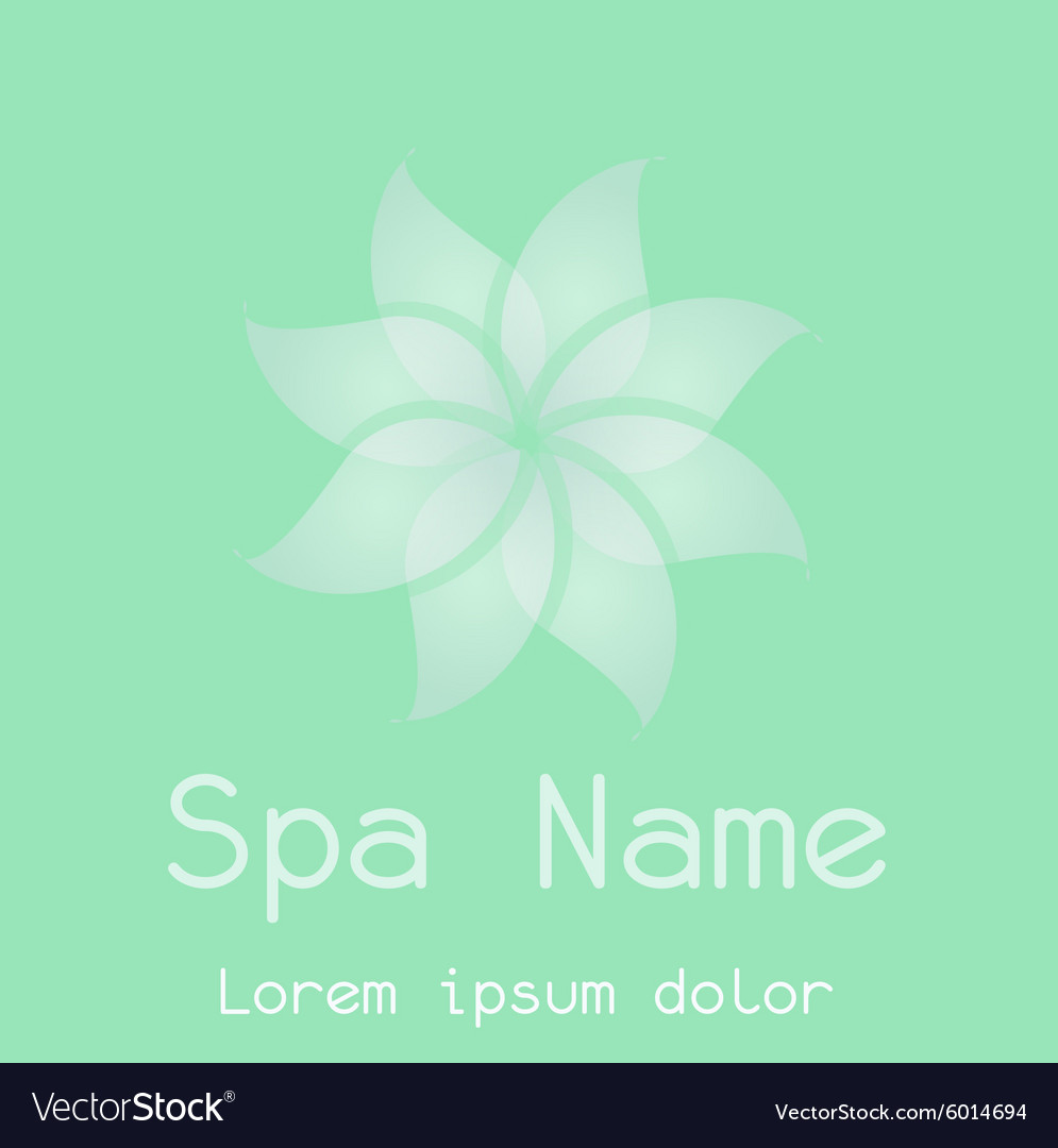 Colored background with text and spa icons