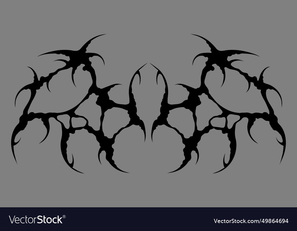 Cyber sigilism wings neo tribal gothic style Vector Image