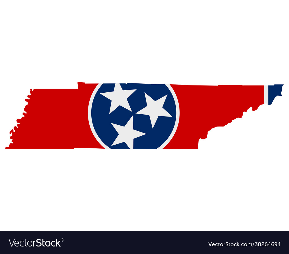 Flag in map tennessee