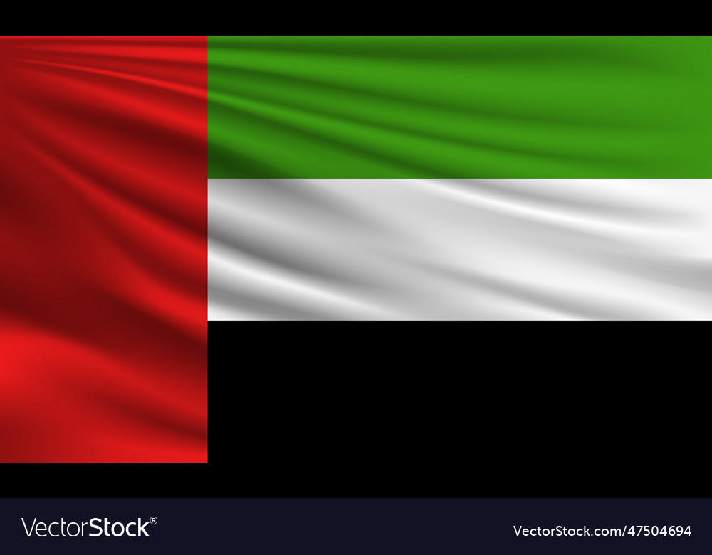 Flag of uae Royalty Free Vector Image - VectorStock