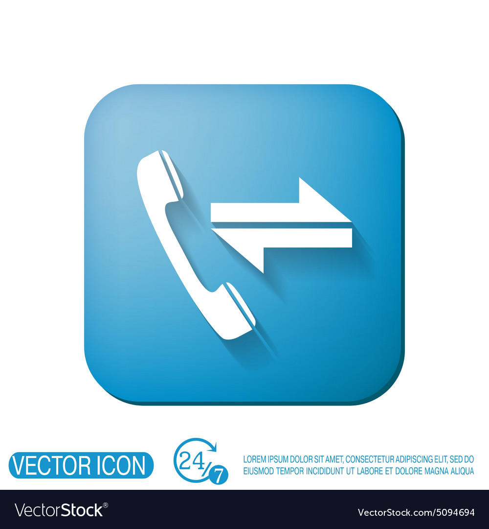 Incoming And Outgoing Call Symbol Of The Vector Image