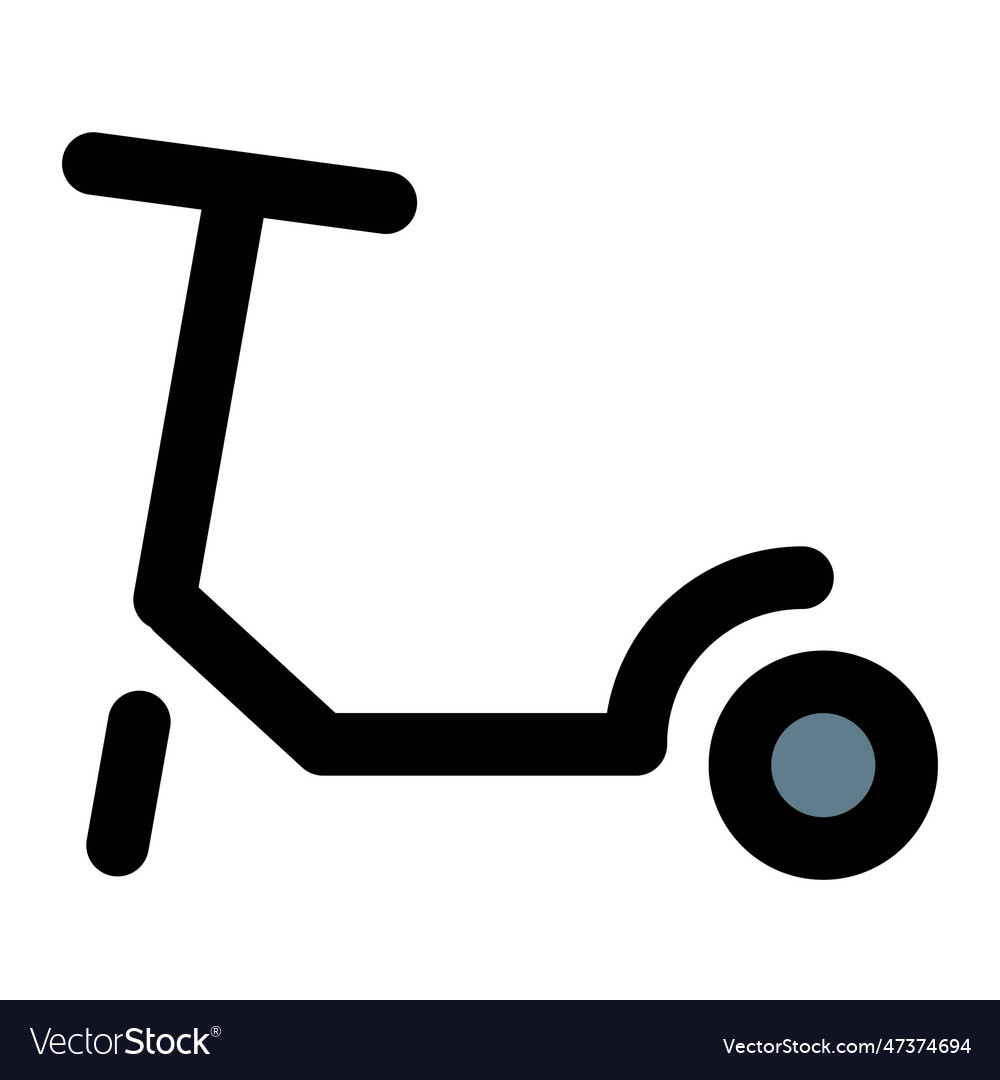 Kick start scooter for quick ride Royalty Free Vector Image