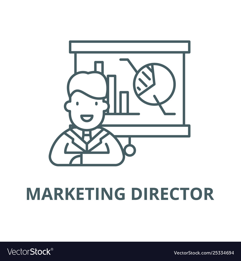 Marketing director line icon linear