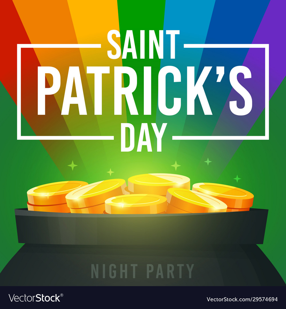 St patricks day card promotion banners square vector image St patricks day card promotion banners square