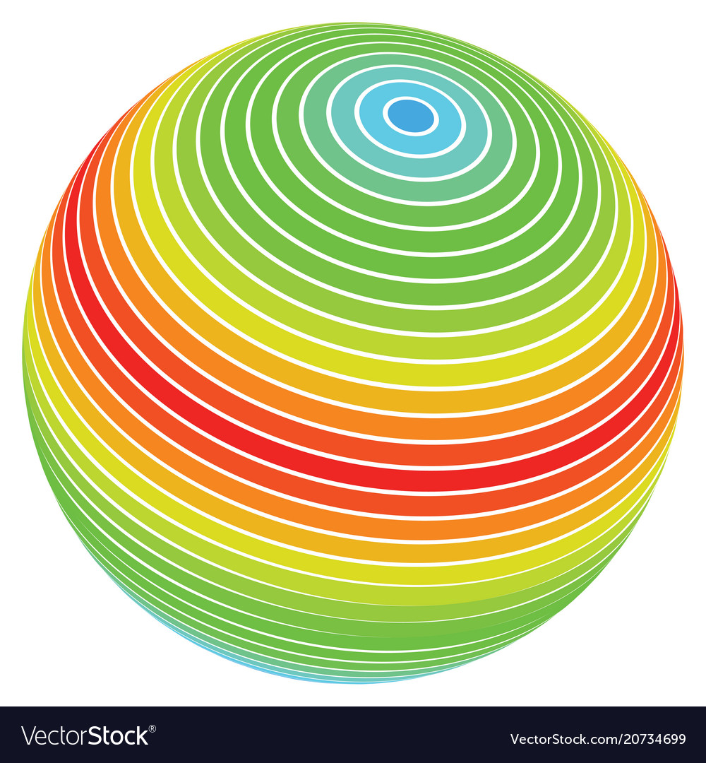 Abstract sphere spectrum stripes Royalty Free Vector Image