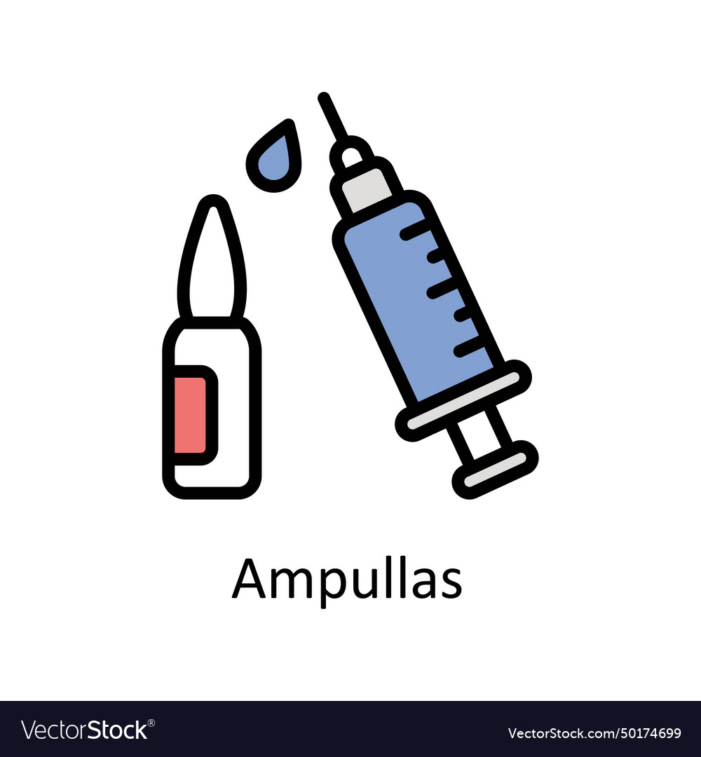 Ampullas filled outline icon style