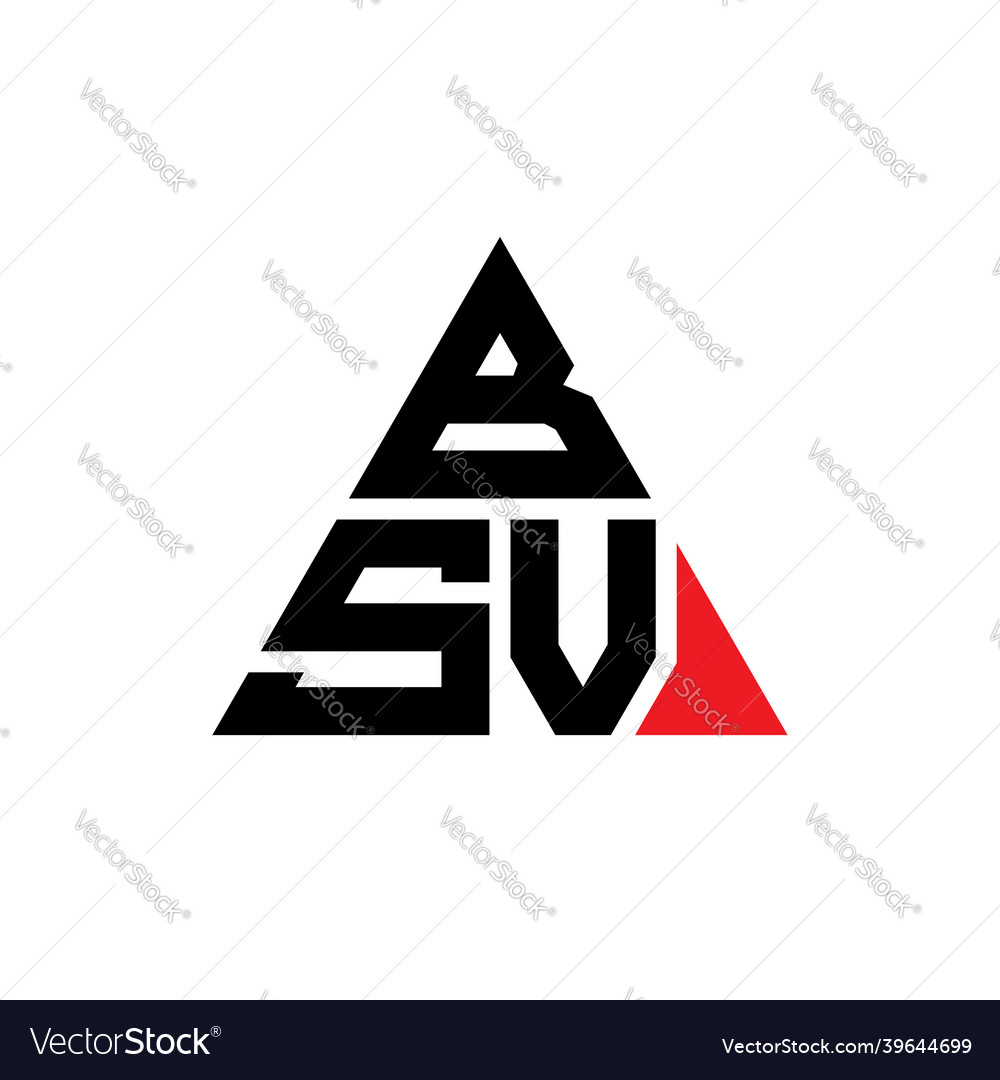 Bsv triangle letter logo design