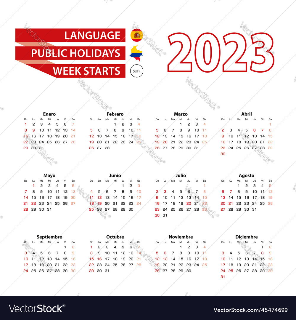 Kalender 2023 in spanischer Sprache mit der Öffentlichkeit