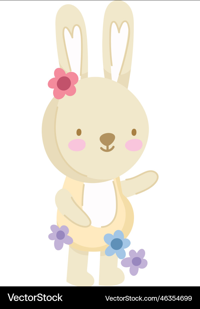 Easter cute bunny Royalty Free Vector Image - VectorStock