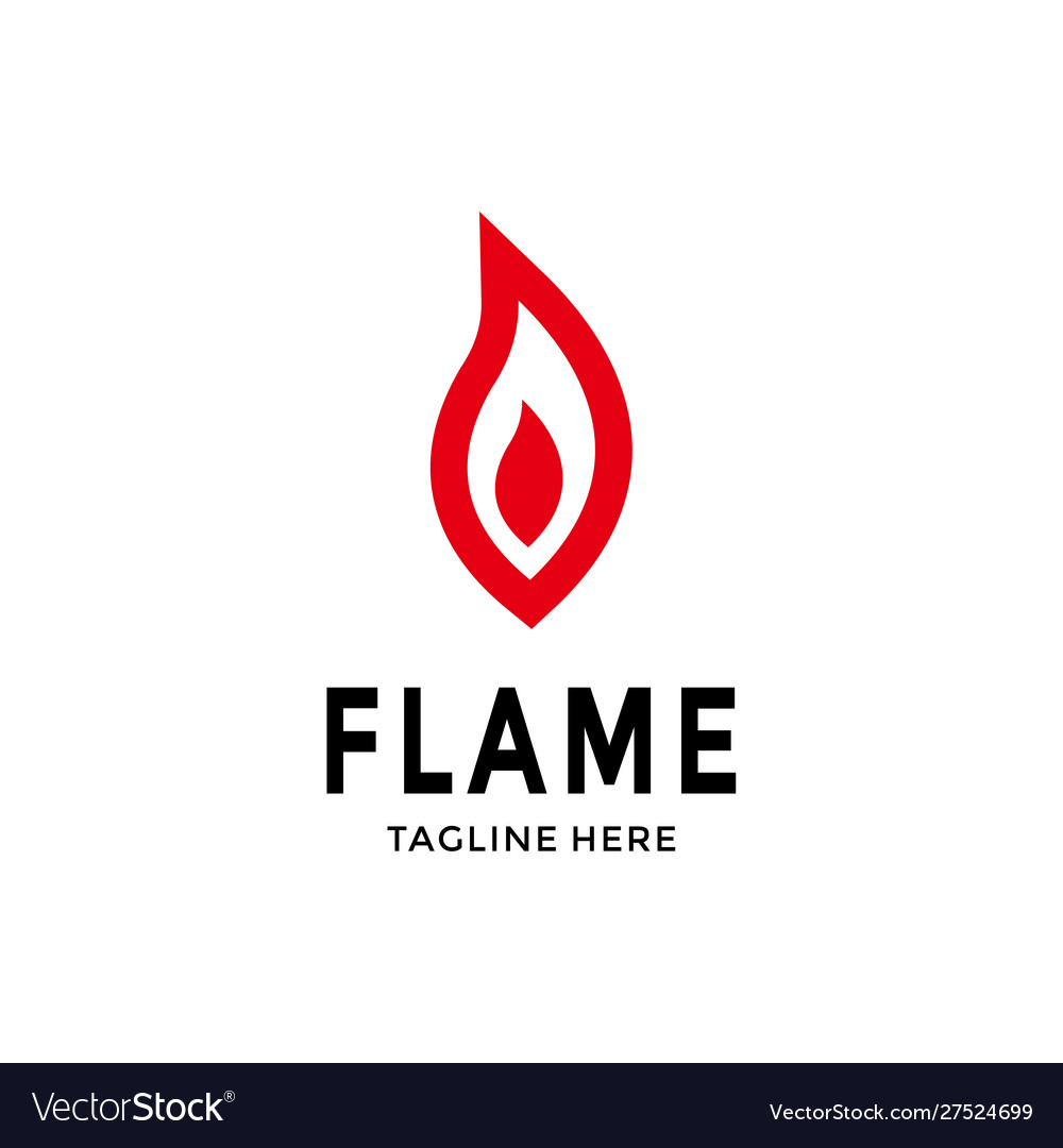 Fire flame logo template icon