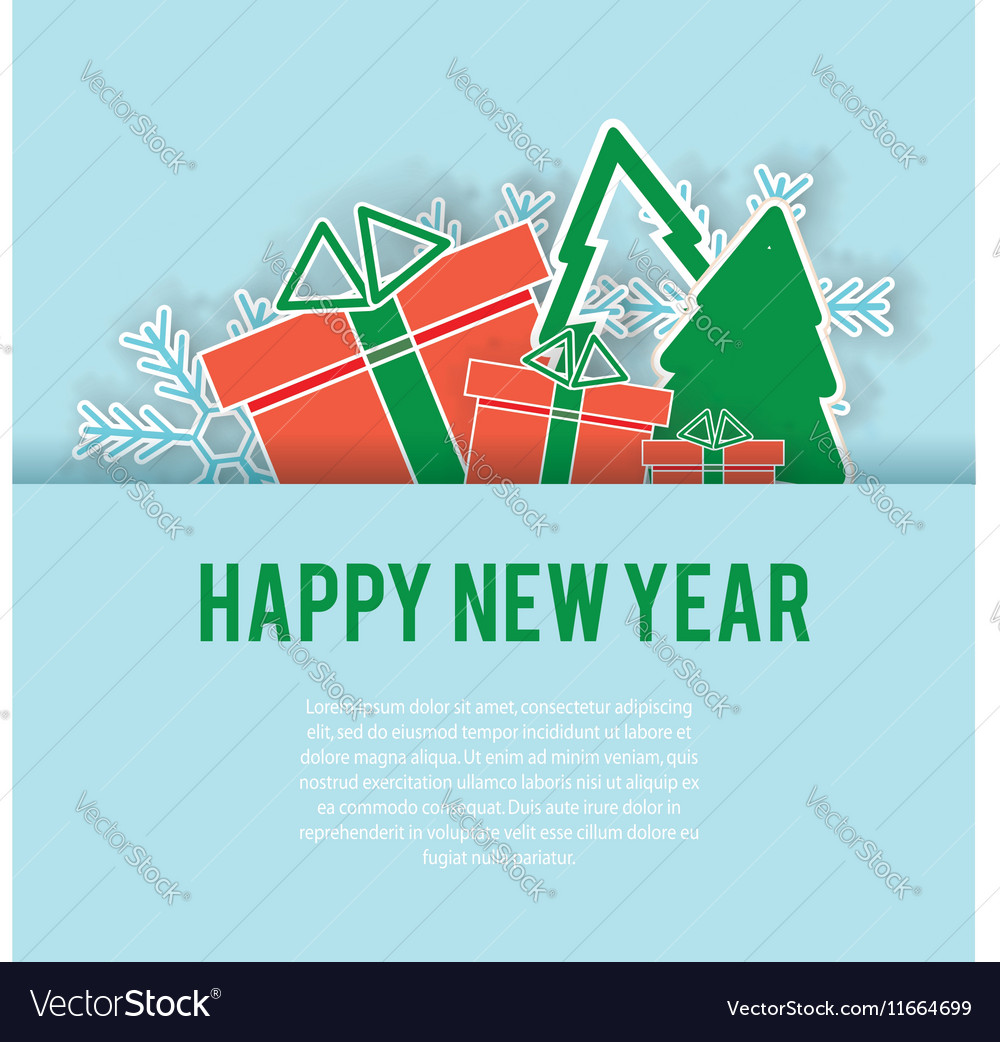 Happy new year greeting card background