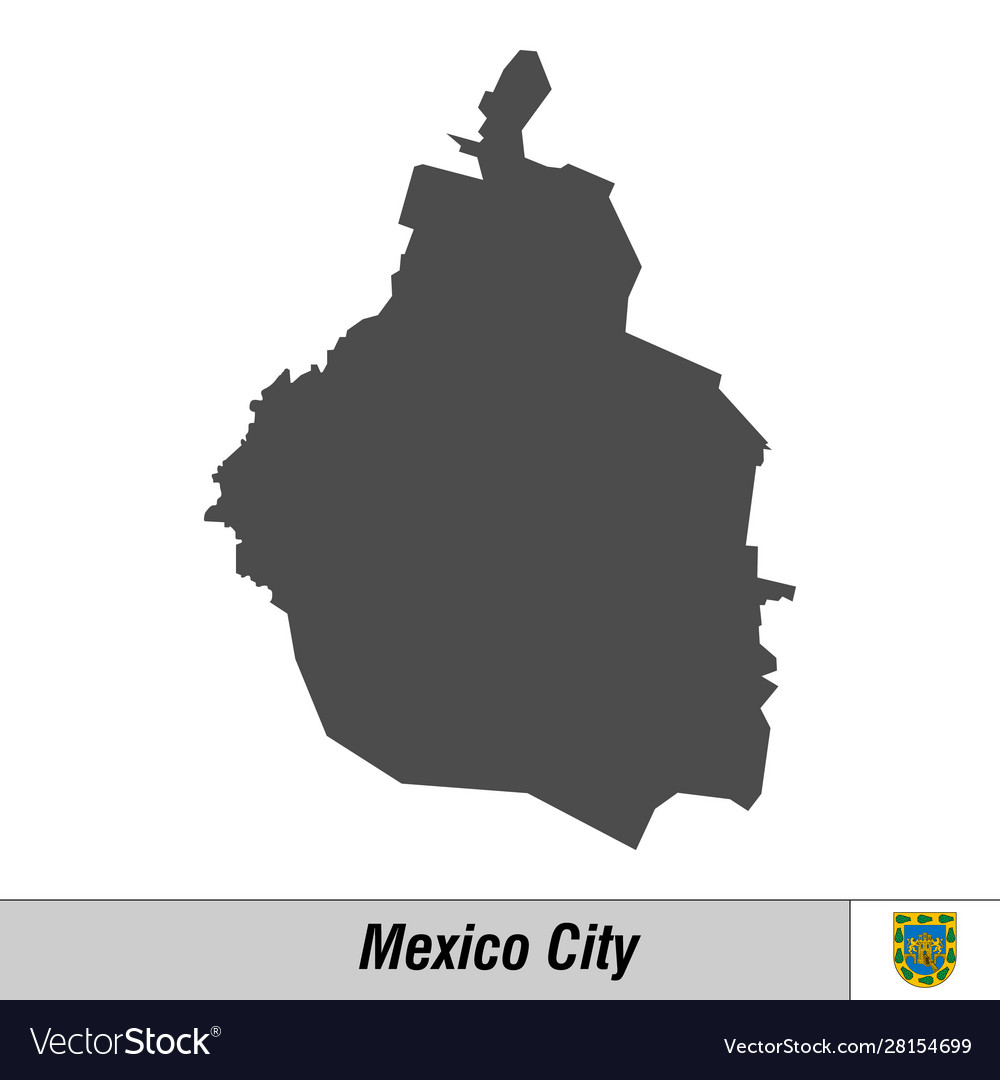 High quality map with flag state mexico Royalty Free Vector