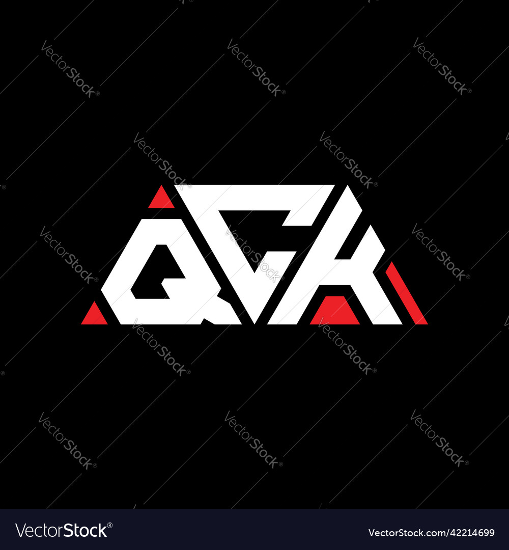 Qck triangle letter logo design