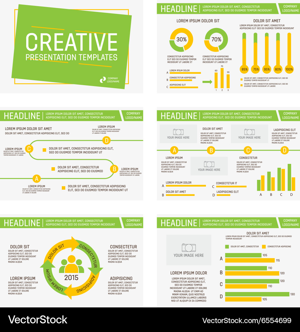 Template for multipurpose presentation Royalty Free Vector