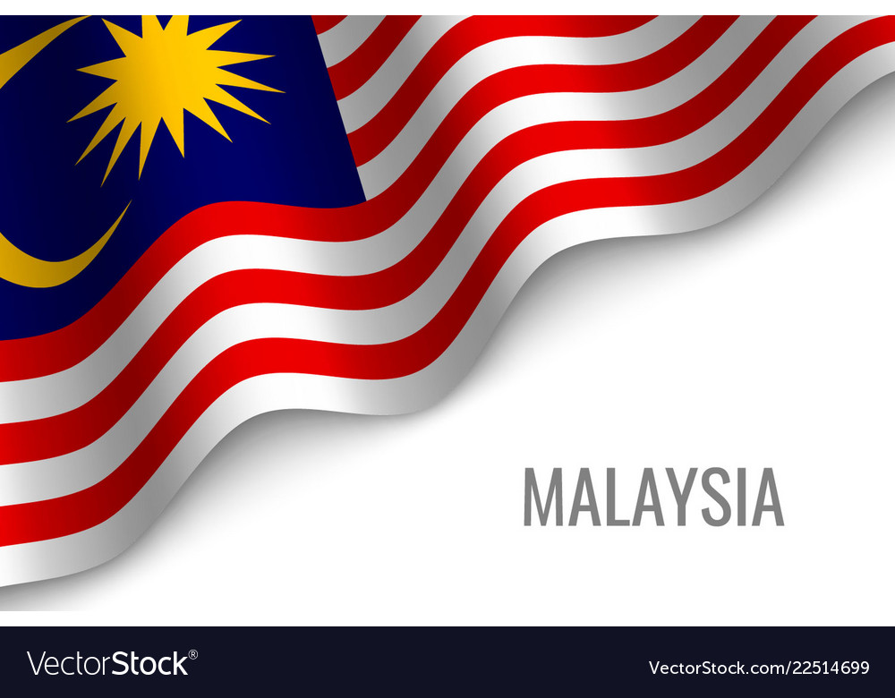 Waving flag with copyspace Royalty Free Vector Image