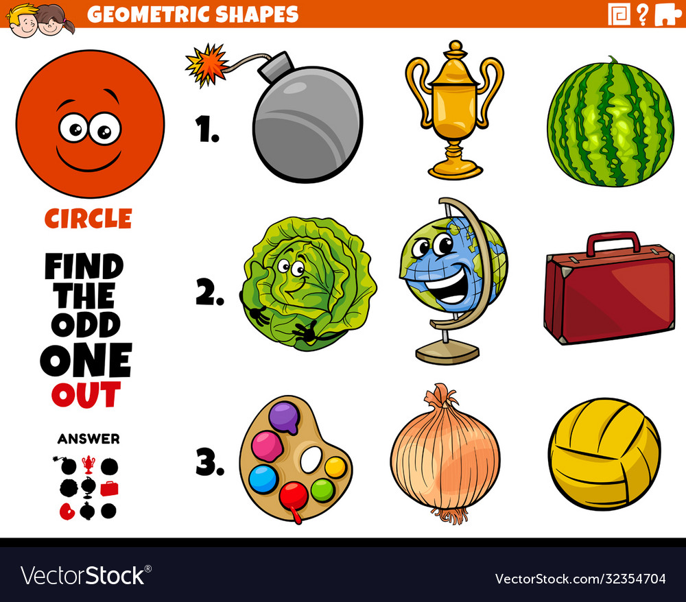 circle-shape-objects-educational-task-for-kids-vector-image