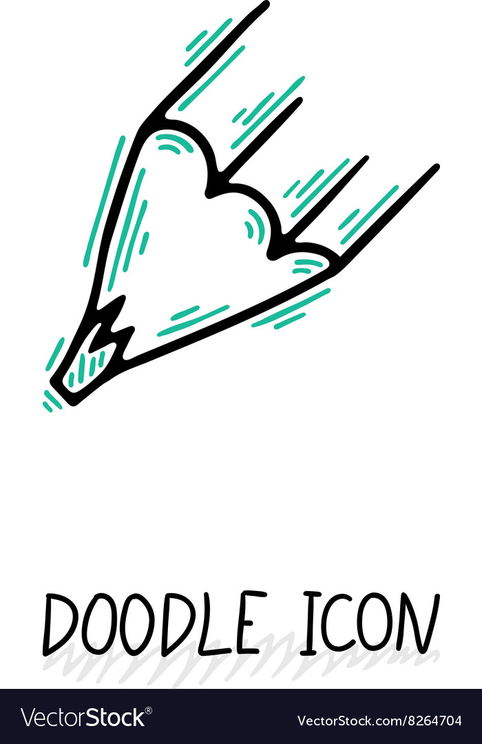 Doodle pencil icon stub