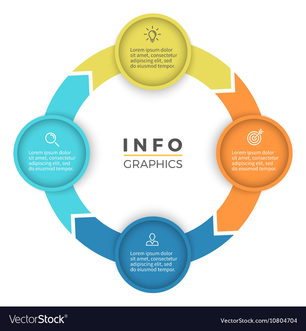 Four Steps Infographics Design Element Royalty Free Vector