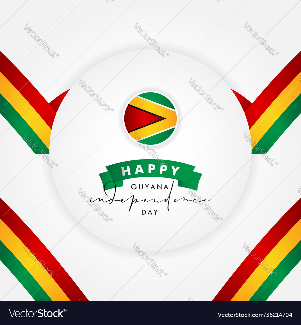 Guyana Unabhängigkeit Tag Design Vorlage Hintergrund