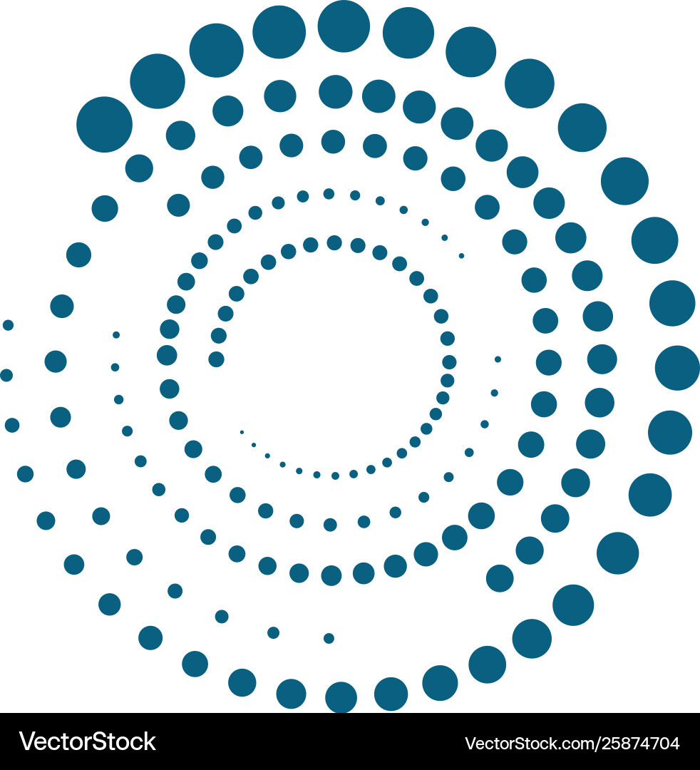 Halftone circle dots Royalty Free Vector Image