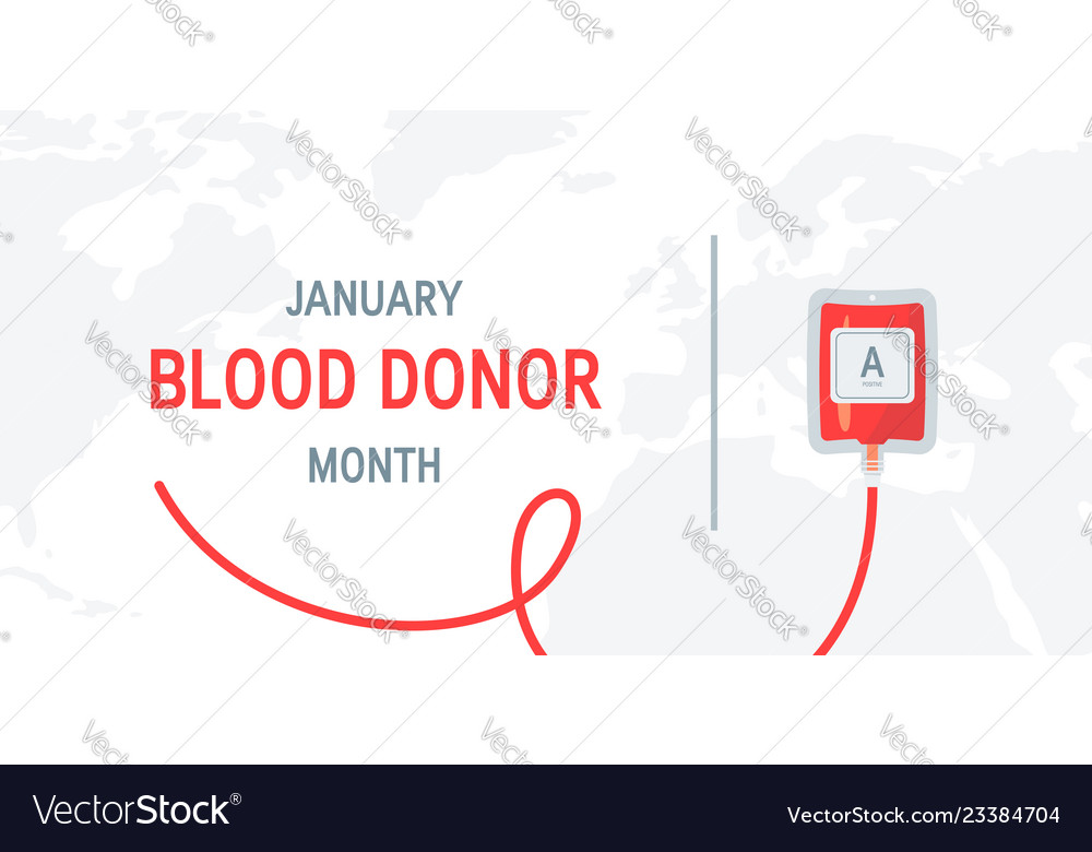 Januar nationale Blutspender Monat Konzept