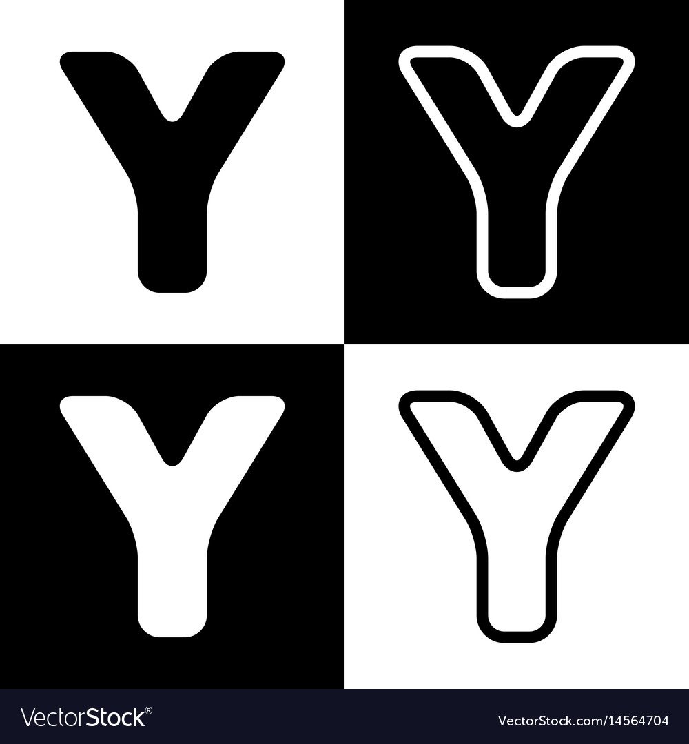 Letter y sign design template element