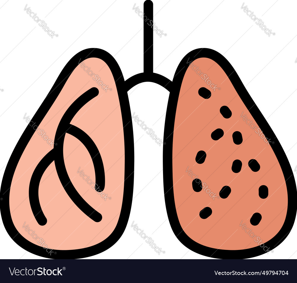 Lung icon human primary organ of the respiratory vector image
