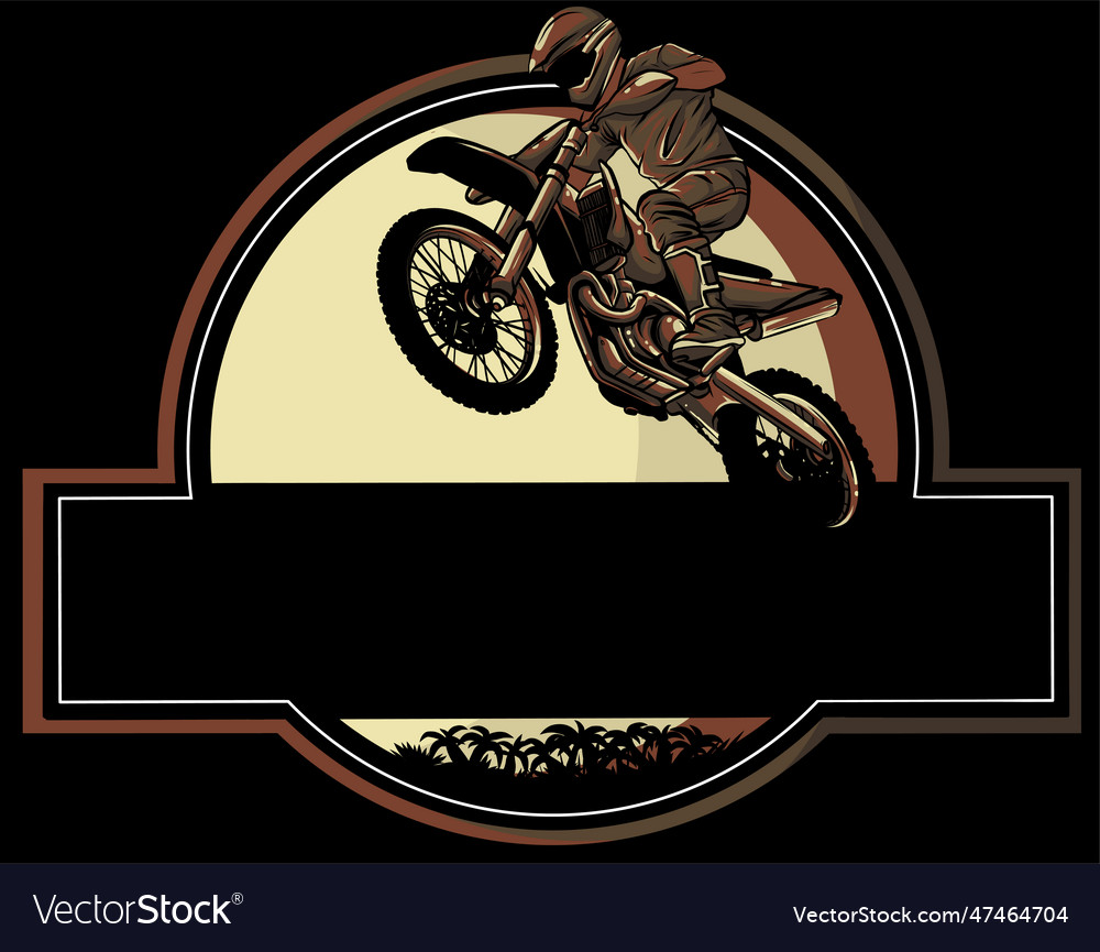 Premium Vector, Motocross illustration designs on solid color