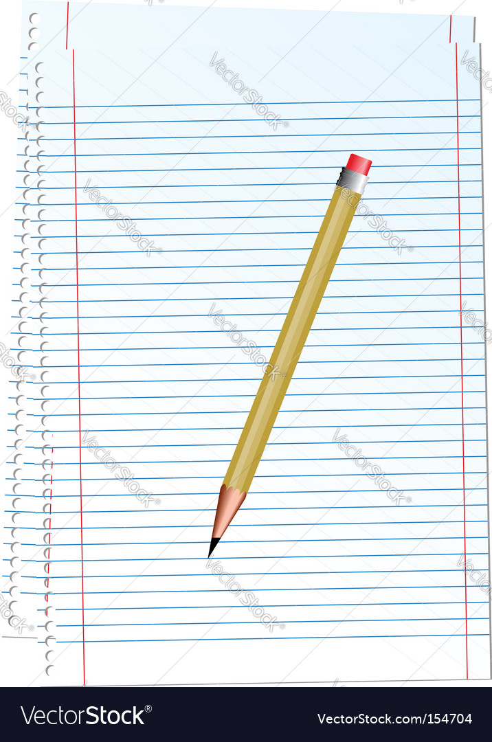 Notepad with pencil