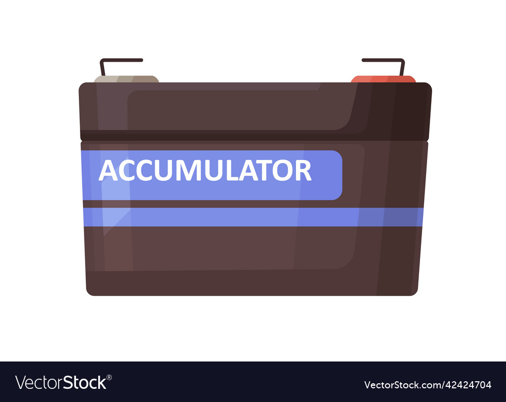 Sealed leadacid accumulator battery box Vector Image