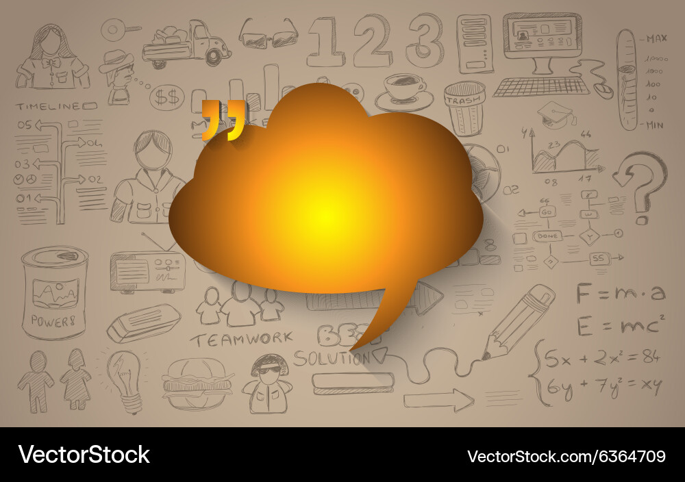 Cloud computing concept with infographics sketch Vector Image