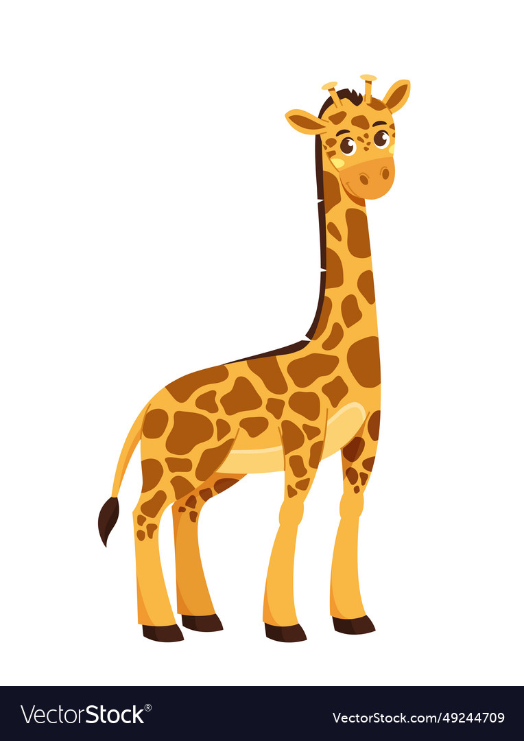 Cute giraffe character Royalty Free Vector Image