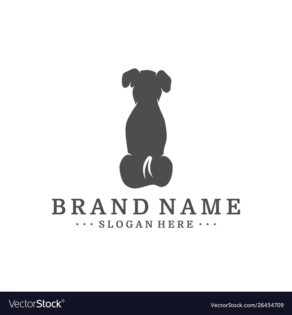 Dog logo design template icon logo Royalty Free Vector Image