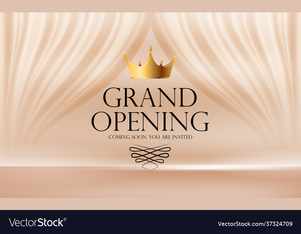 Grand opening luxury invitation banner background Vector Image