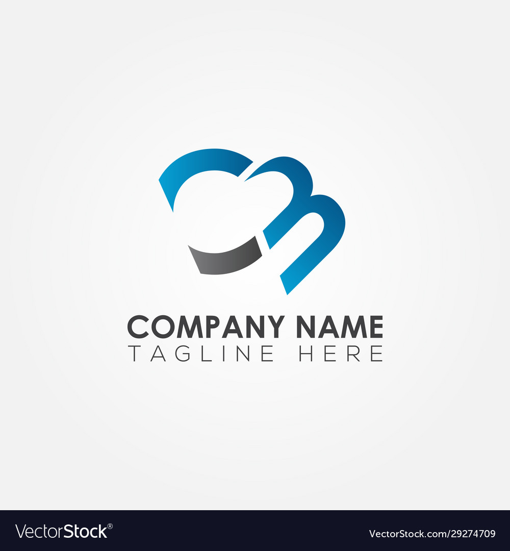 Initial cm letter logo with creative modern