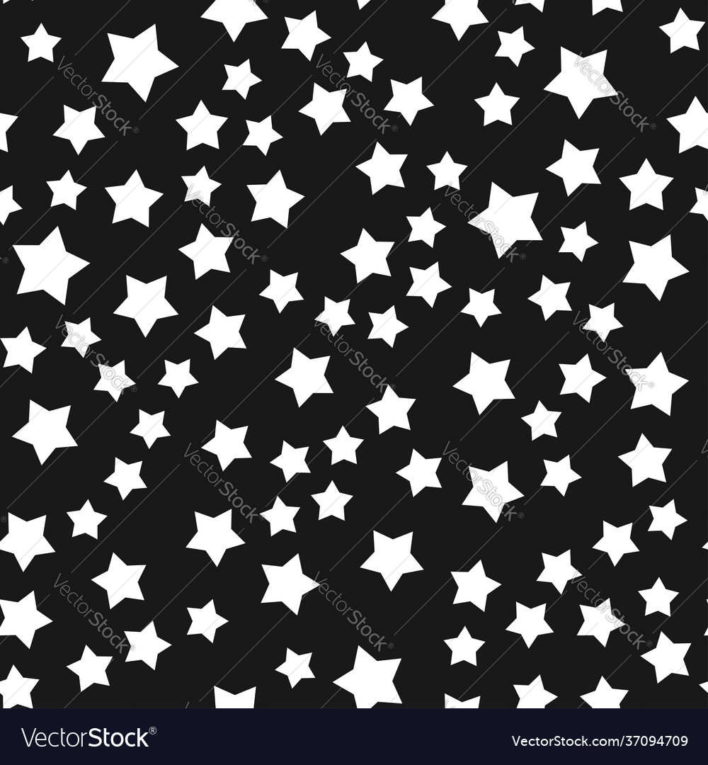 Random star shape pattern background seamlessly vector image Random star shape pattern background seamlessly