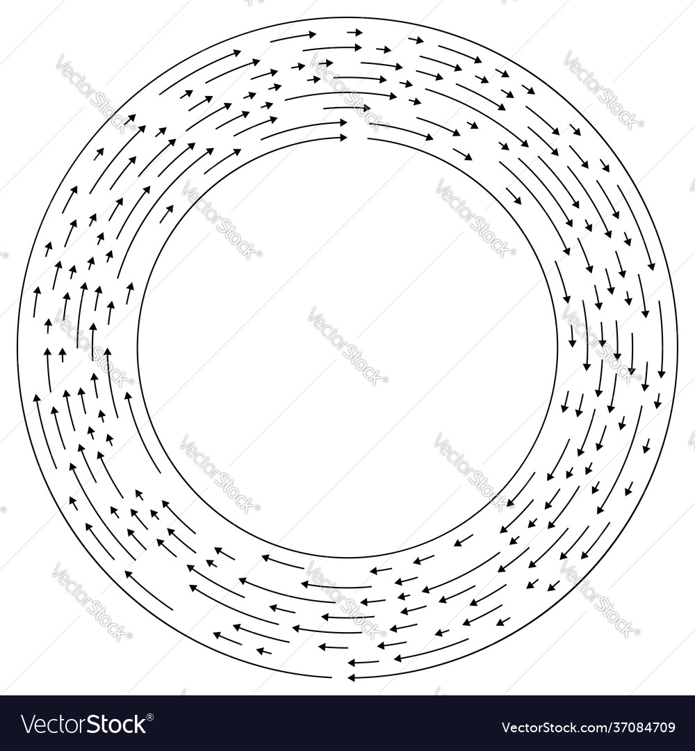 Spinning circular circle arrows element vector image Spinning circular circle arrows element