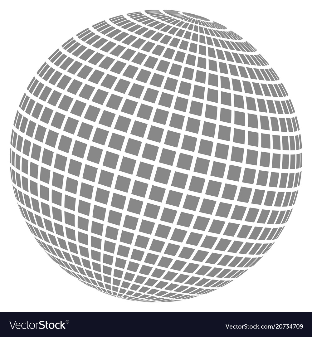 Square dotted abstract sphere